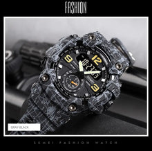Load image into Gallery viewer, Skmei Multifunctional Chrono Digital Watches Mens Dual Movement 3 Time Sport Wristwatch Waterproof Electronic Clock Reloj Hombre
