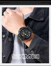 Load image into Gallery viewer, Skmei Multifunctional Chrono Digital Watches Mens Dual Movement 3 Time Sport Wristwatch Waterproof Electronic Clock Reloj Hombre