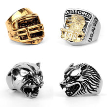 Load image into Gallery viewer, Men&#39;s Stainless Steel Animal Rings