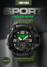 Load image into Gallery viewer, Skmei Multifunctional Chrono Digital Watches Mens Dual Movement 3 Time Sport Wristwatch Waterproof Electronic Clock Reloj Hombre