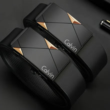 Load image into Gallery viewer, Stylish Men's PU Leather Belt - Fashion Belts for Daily Life, Leisure, Party, Festival, Work, and Business Automatic Buckle