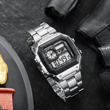 Load image into Gallery viewer, MAYZHISU Classic Men's Digital Watches Luxury Stainless Steel Strap Sport Watches Men Military Clock LED Sport Wristwatch