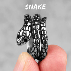 Men's Stainless Steel Animal Rings