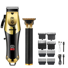 Load image into Gallery viewer, T9 Vintage Men's Electric Hair Clipper Beard Trimmer/Rechargeable Hair Cutting Machine With Nose Hair Trimmer Kit Boyfriend Gift