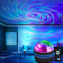 Load image into Gallery viewer, LED NightLights Galaxy Projector Remote Control 5V USB Rechargeable Starry Sky Lamp DMX Sound Active 7 Modes for Kids Room Decor