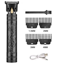 Load image into Gallery viewer, T9 Vintage Men's Electric Hair Clipper Beard Trimmer/Rechargeable Hair Cutting Machine With Nose Hair Trimmer Kit Boyfriend Gift
