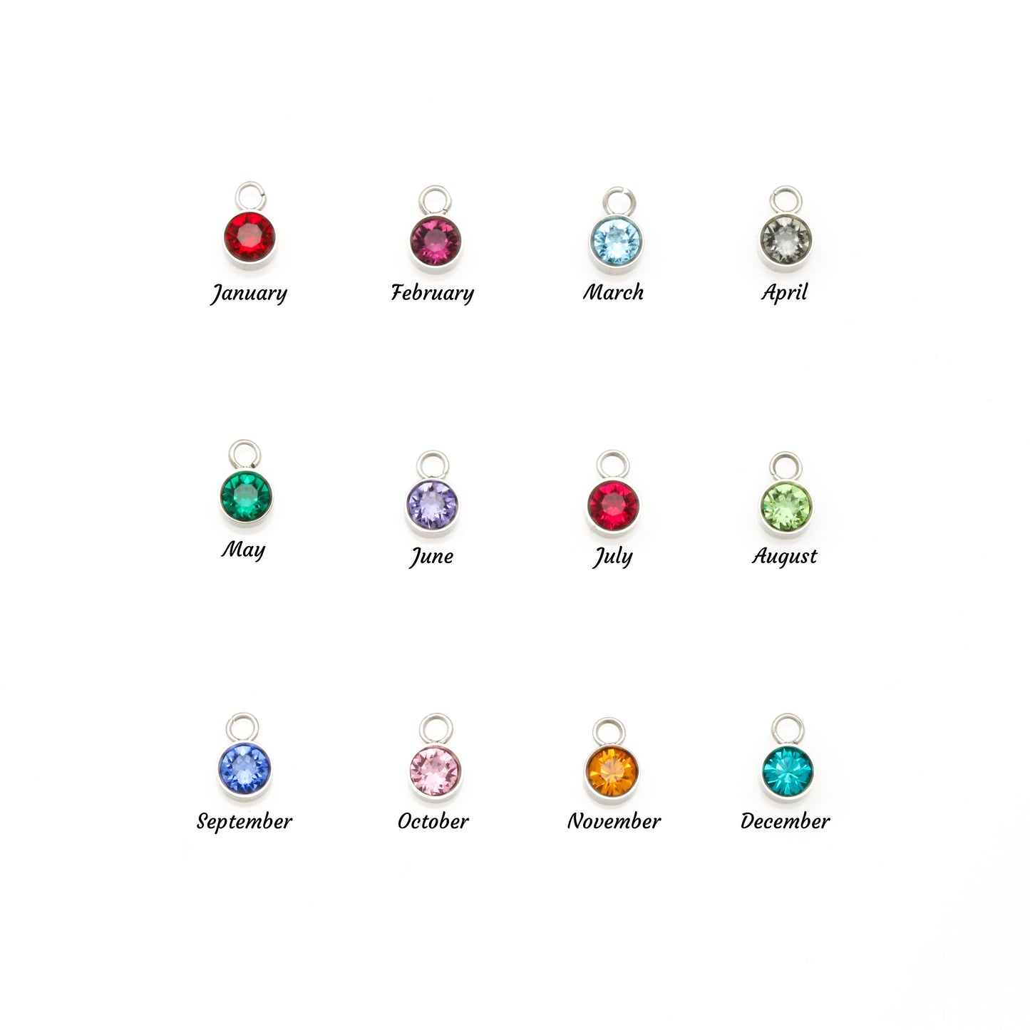 Custom Name Necklace with Birthstone 2