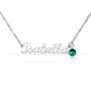 Custom Name Necklace with Birthstone 2