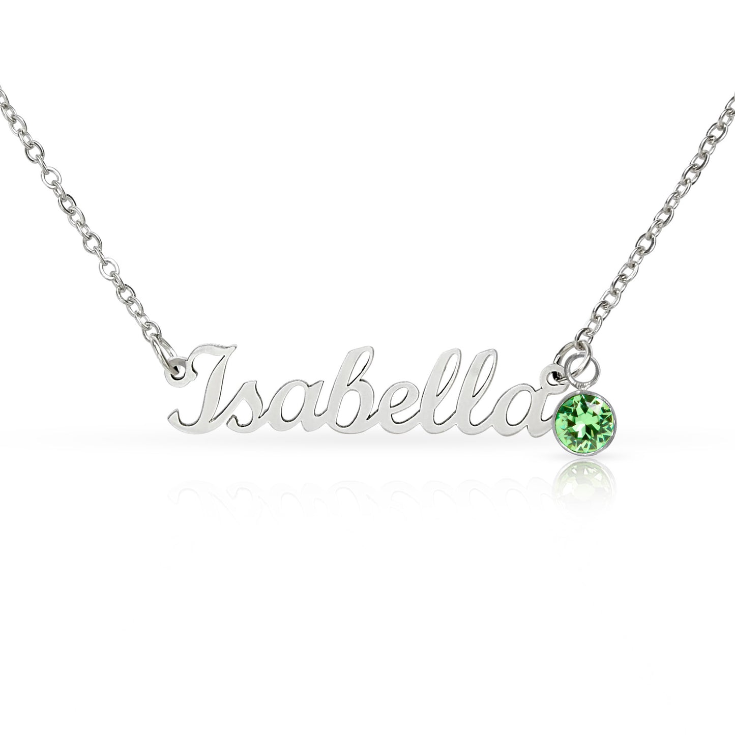 Custom Name Necklace with Birthstone 2