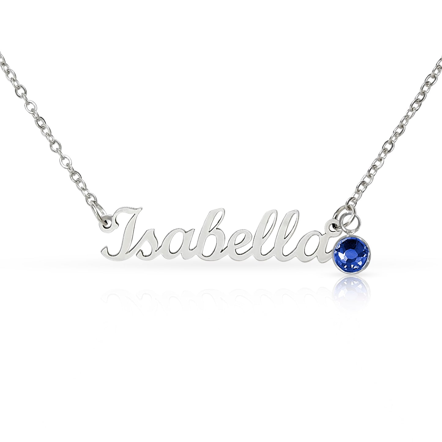 Custom Name Necklace with Birthstone 2