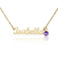 Custom Name Necklace with Birthstone 2