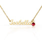 Custom Name Necklace with Birthstone 2