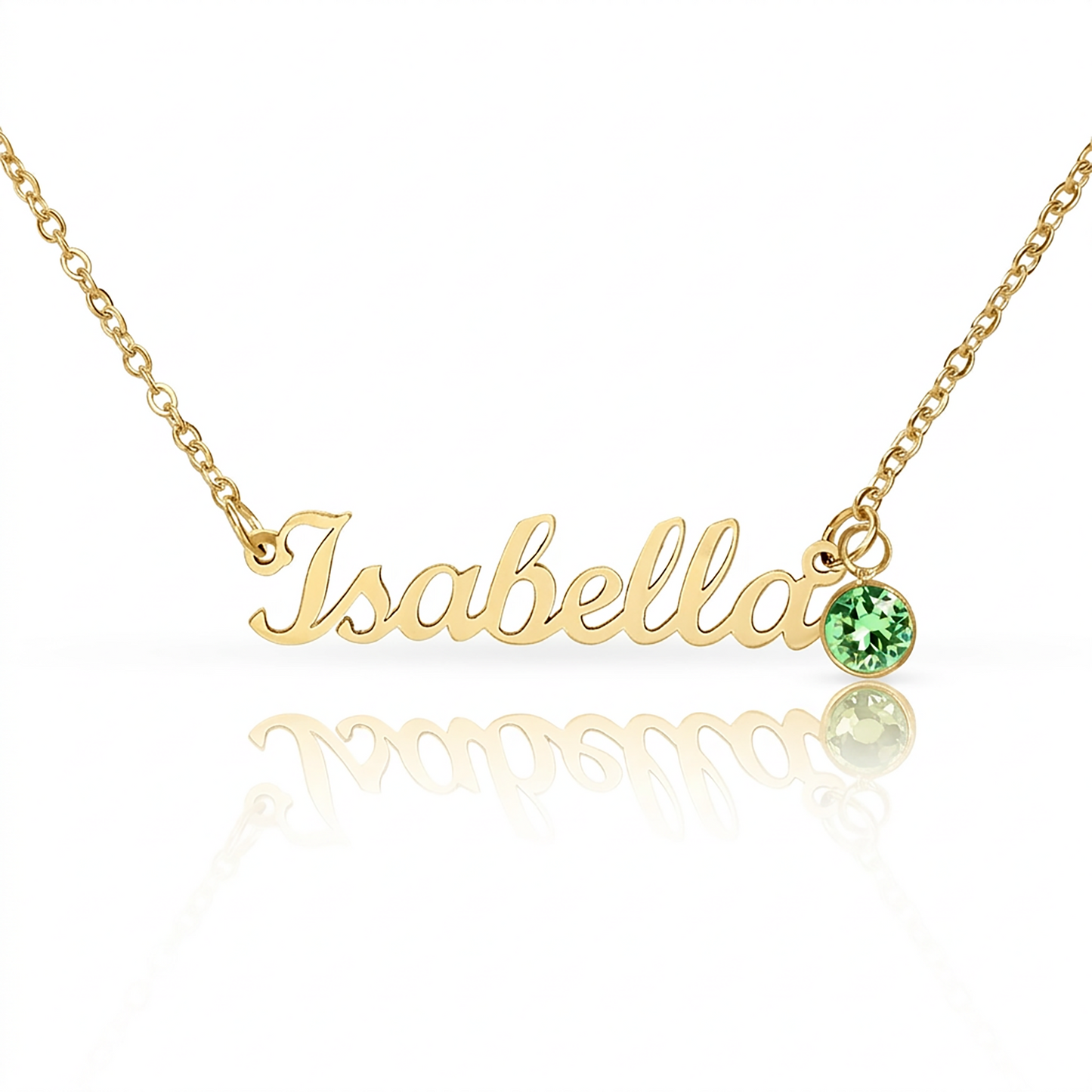 Custom Name Necklace with Birthstone 2