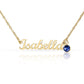 Custom Name Necklace with Birthstone 2