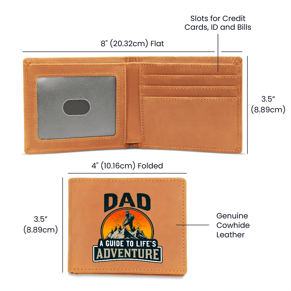 Adventure Dad Graphic Leather Wallet