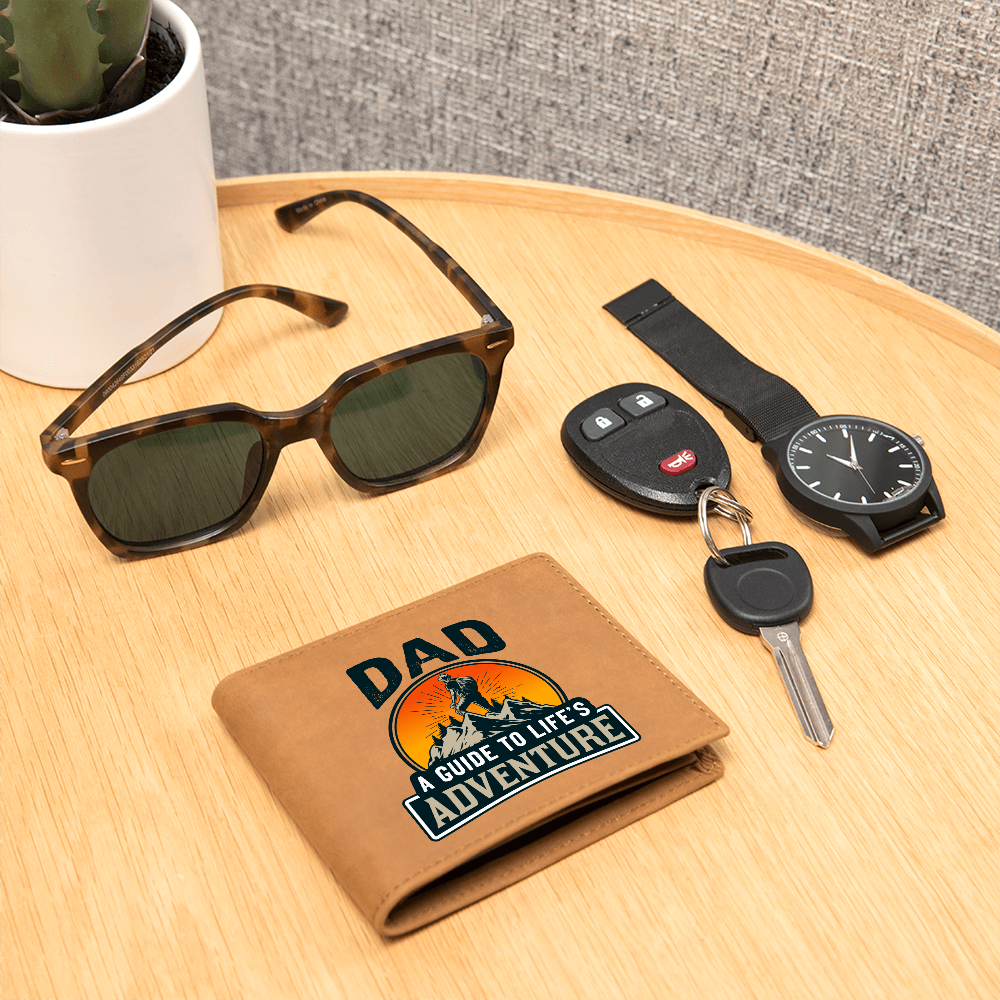 Adventure Dad Graphic Leather Wallet