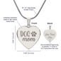 Dog Mom Engraved Heart Necklace