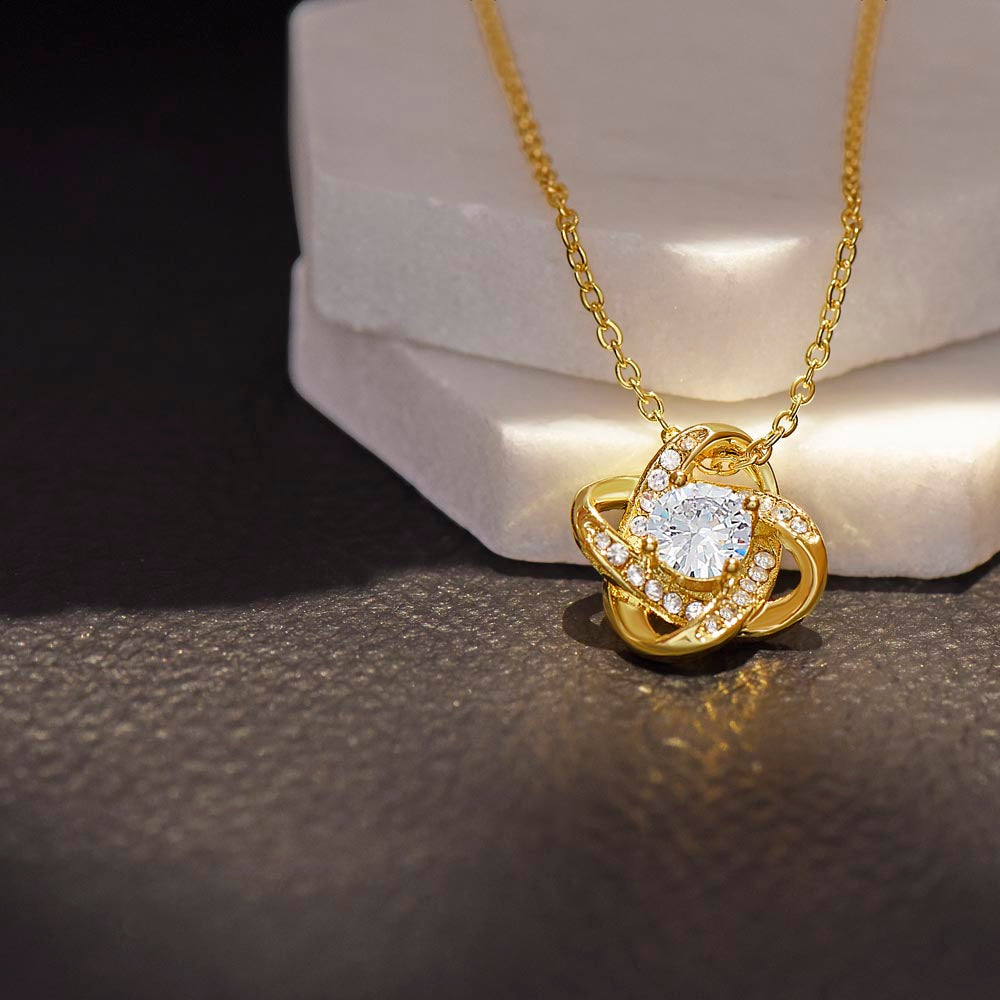 Happy Birthday Daughter Love Knot Necklace