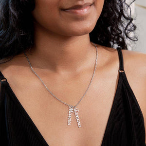 To Mom Multi Vertical Name Necklace