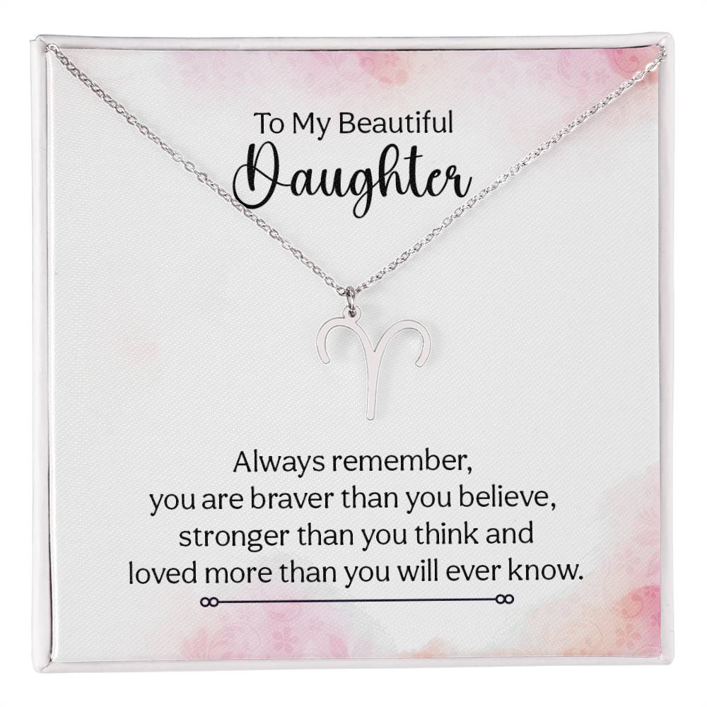 Zodiac Symbol Necklace For Daughter