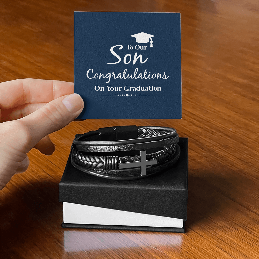 Son's Graduation Cross Bracelet