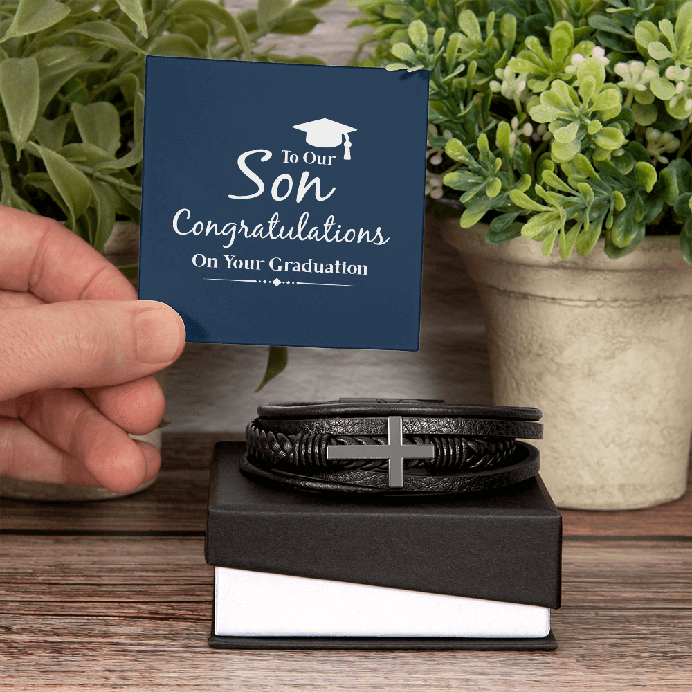 Son's Graduation Cross Bracelet