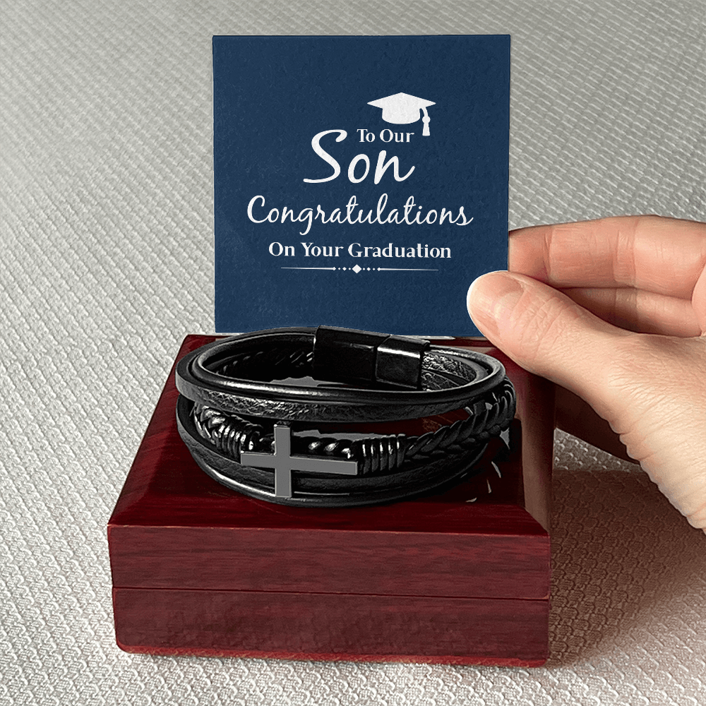 Son's Graduation Cross Bracelet