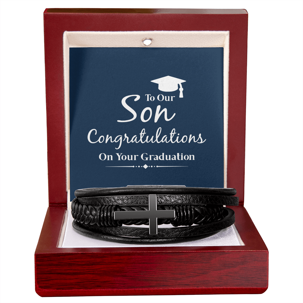 Son's Graduation Cross Bracelet
