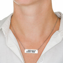 Load image into Gallery viewer, Stand For The Flag Horizontal Bar Necklace - Engraved