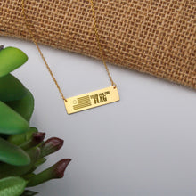 Load image into Gallery viewer, Stand For The Flag Horizontal Bar Necklace - Engraved