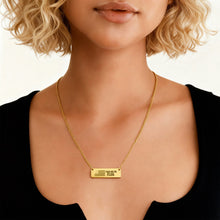 Load image into Gallery viewer, Stand For The Flag Horizontal Bar Necklace - Engraved