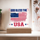God Bless The USA Acrylic Square Plaque