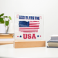 God Bless The USA Acrylic Square Plaque