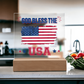 God Bless The USA Acrylic Square Plaque