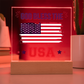 God Bless The USA Acrylic Square Plaque