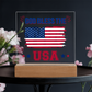 God Bless The USA Acrylic Square Plaque