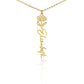 Flower Name Necklace (No Message Card)