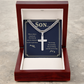 Son's Artisan Cross with Cuban Link Chain