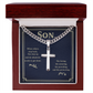 Son's Artisan Cross with Cuban Link Chain