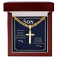 Son's Artisan Cross with Cuban Link Chain