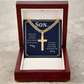 Son's Artisan Cross with Cuban Link Chain