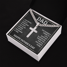 Load image into Gallery viewer, Dad's Personalized Cross with Cuban Link Chain