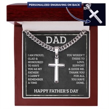 Load image into Gallery viewer, Dad's Personalized Cross with Cuban Link Chain