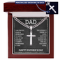 Dad's Personalized Cross with Cuban Link Chain