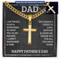 Dad's Personalized Cross with Cuban Link Chain
