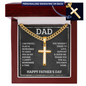Dad's Personalized Cross with Cuban Link Chain