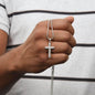 Personalized Cross Necklace with Snake Chain-For Dad