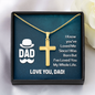 Personalized Cross Necklace with Snake Chain-For Dad