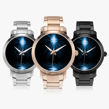 Load image into Gallery viewer, Blue Fire Cross  Steel Strap Automatic Watch