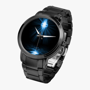 Blue Fire Cross  Steel Strap Automatic Watch